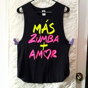 Mas Zumba + Amor Zumba Tank/Muscle Top Medium